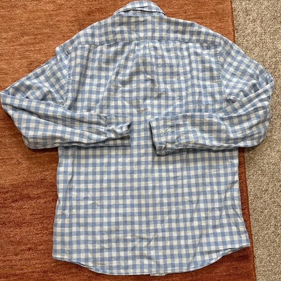 J Crew Slim Fit Blue Gingham Casual Shirt - Size Medium - Picture 6 of 6